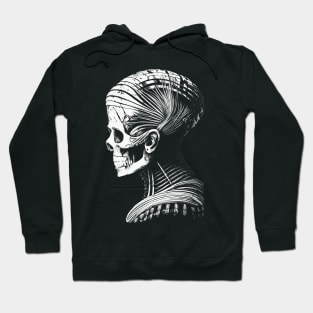 Mummy Skull Side View (for dark backgrounds) Hoodie